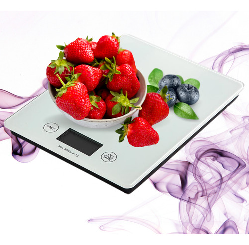 Balança De Cozinha Digital Precisão 5kg Pesar Alimentos Capacidade Máxima 5 Kg Cor Branco