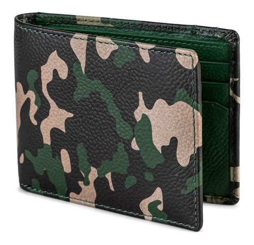 Camo Wallets Para Hombres En Cuero Verde Patrón Xdbpr