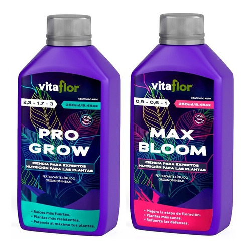 Terrafertil Fertilizantes Vitaflor Pro Grow Max Bloom 250ml