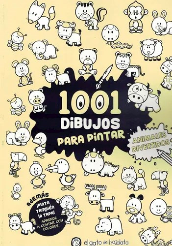 Libro 1001 Dibujos Para Pintar Animales Divertidos 