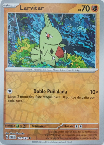 Pokémon Tcg Larvitar 110/193 Reverse (español)