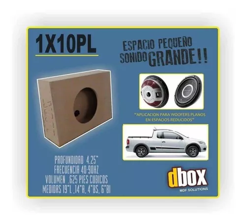 Viscoso Privación accesorios Cajon Dbox 1x10pl Para Woofer Plano 10 Pulgadas Sellado