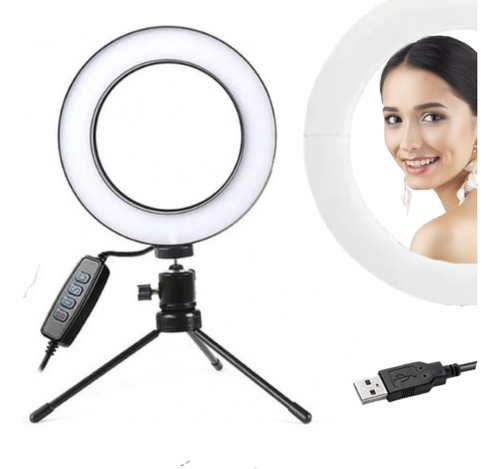 Ring Light Da Moda P/ Estudios De Gravação E Maquiagem Modas Cor da estrutura Preto Cor da luz Branco frio, Branco Quente e Amarelo 110V/220V