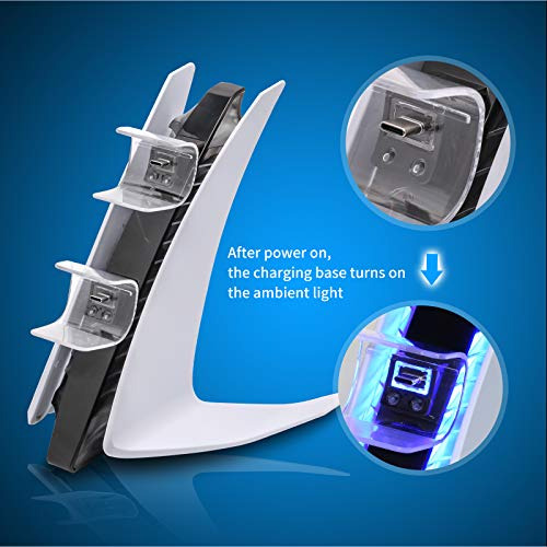 Ps5 Controller Charger Pack Con Led Y Cable Incluido