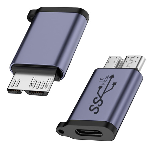 Qianrenon Adaptador De Datos Usb C Hembra A Micro B Macho D.