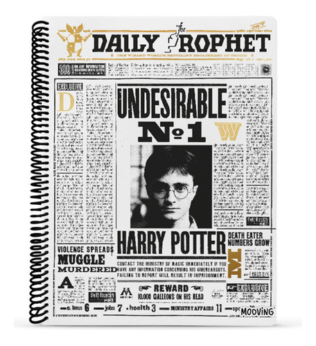 Cuaderno Universitario Mooving Cuadriculado Harry Potter