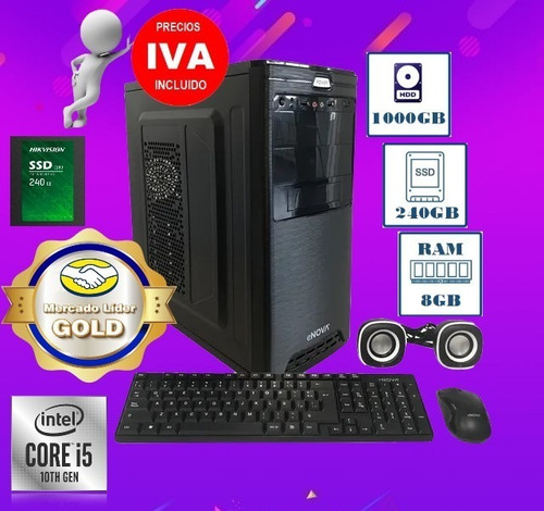 Imagen 2 de 9 de Cpu Intel Core I5 10m Gen Disco 1tb+240 Ssd Ram 8gb Inc Iva