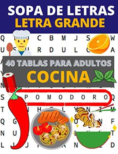 Libro: Sopa De Letras Letra Grande: 40 Tablas Para Adultos S