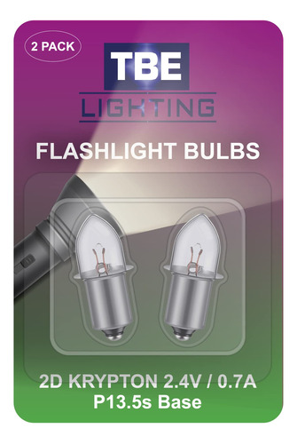 Tbe Lighting Bombillas De Repuesto 2d 2.4 Voltios, Base De B