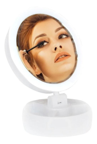 Espejo Doble 10x Maquillaje Luz Led / Eshopviña