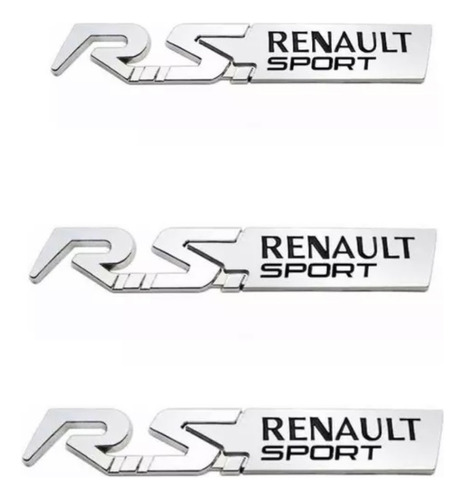 Emblema Rs Renault Sport Gris