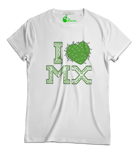 Playera I Love Mexico Nopal Basico By Frijolitos