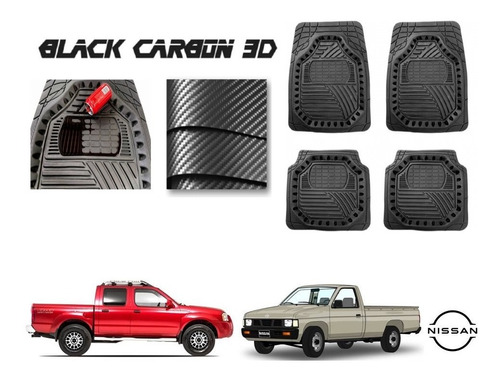 Tapetes Premium Black Carbon 3d Nissan Pickup 1990 A 2002