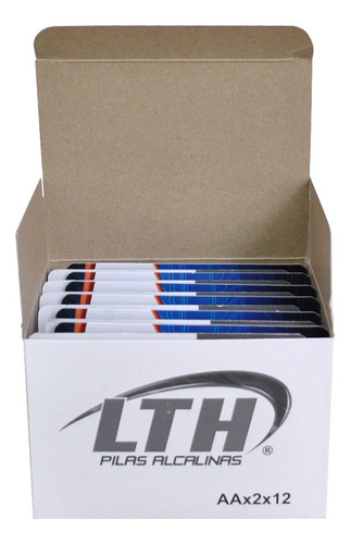 Caja 24 Pilas Aa Alcalinas 12 Packs 1.5v Max Duracion Lth