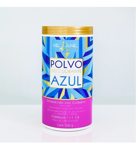 Nekane ® Polvo Decolorante Azul Colageno Profesional 500 Gr