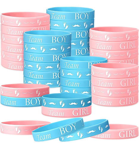 Recuerdos Pulseras Revelacion De Genero 60pz Baby Shower Niñ