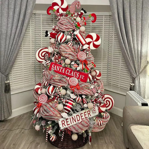 Cinta Navideña De 10 Yardas, Rollo Navideño