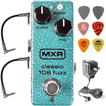 Comprar Mxr M296 Classic 108 Fuzz Mini Pedal De Efectos Con 2 Cables