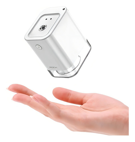 Mini Dispenser Automático Rock Alcool Spray Pulverizador Cor Branco