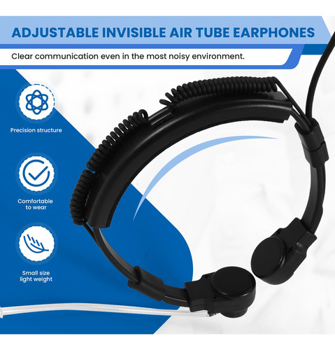 Nuevo Auriculares Con Micrófono Táctico Con Garganta De 3,5