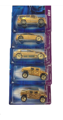 Hot Wheels Lt 5 Gold 2007 Chrysler 300c, Humvee, Scalade