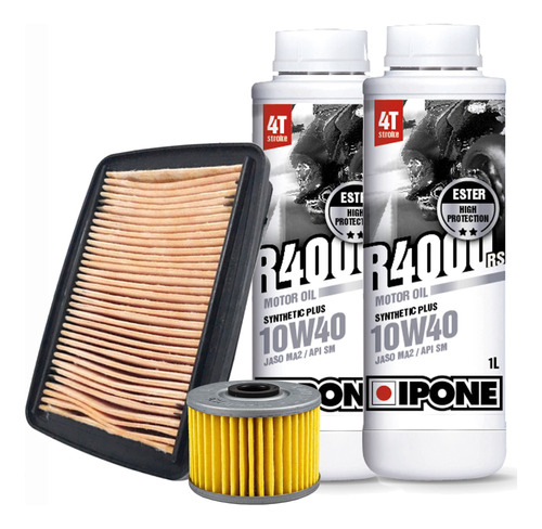 Kit Service Honda Cb250 New Twister Ipone 4000 10w40 Filtros