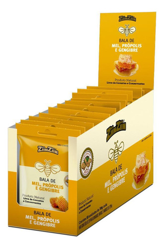 Bala Gengibre Mel E Propolis 30g