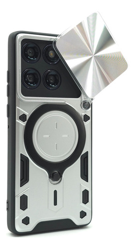 Funda Protector Case Moto Edge 60 Uso Rudo Carcasa Reforzado Gris Moto Edge 60