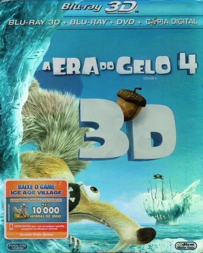 A Era Do Gelo 4 Blu-ray 3d + Blu-ray + Dvd + Cópia em Promoção na