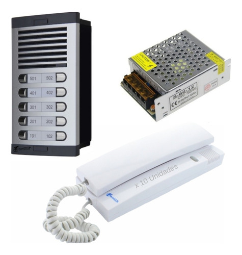 Citofonia Kit Completo Para 10 Aptos Con Citofono Hycomm