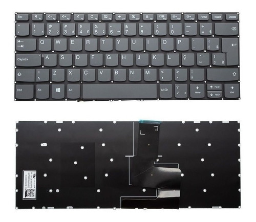 Teclado Para Notebook Lenovo Ideapad 330e-14ast Portugues Cor Cinza