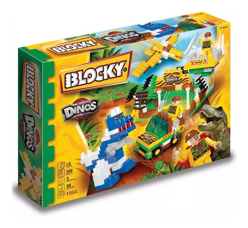 Blocky Bloques Encastre Dinosaurios 150 Pz Dimare 0678