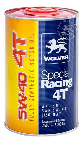 Wolver Special Racing 4t 5w40 X1l 100% Sintetico (no 7100)