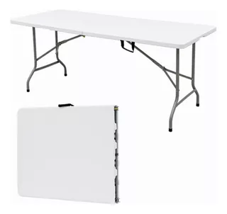 SELECTSHOP Mesa Plegable 1.80 Metros Comedor para Jardin Plegable Mesa De  Plastico Resistente Tipo Portafolio Mesa de Trabajo Multiusos Comedor  Grande