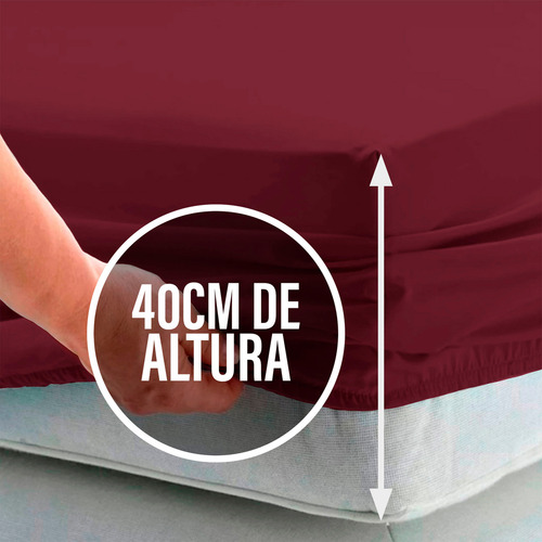 Lençol Casal 40cm Avulso C/ Elástico Percal 180 Fios Cor Azul Motorista Desenho do tecido Liso