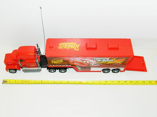 Caminhão Mack Hauler 50 Cm + Mcqueen 13 Cm Controle Disney