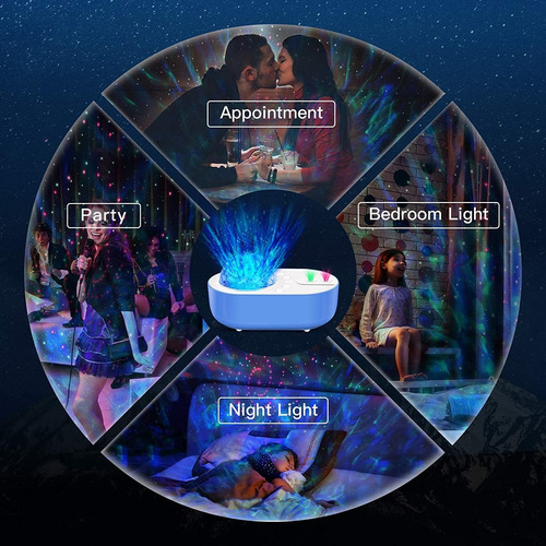 Imagen 5 de 6 de Star Projector Night Light Sky Galaxy Projector Ocean W...