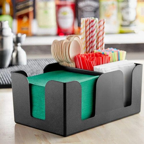 Organizador De Condimentos Y Tazas Para Cafetería Color Negro