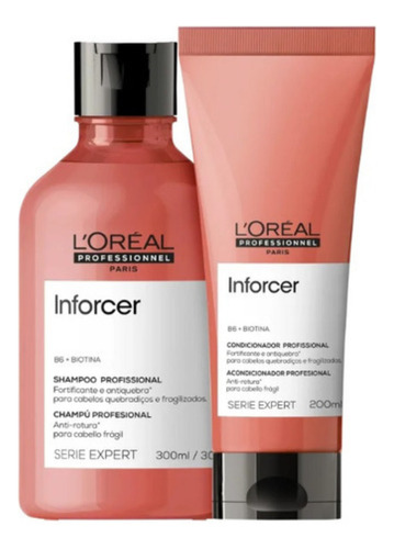 Loreal Inforcer Kit Shampoo 300mls + Condicionador 200mls