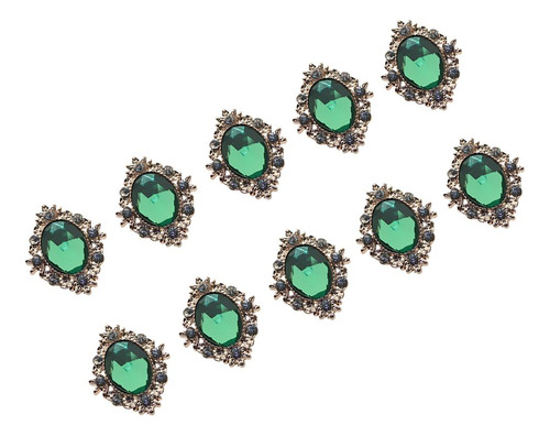 Adornos De Espalda Plana Verde 30x25mm Verde 30x25mm