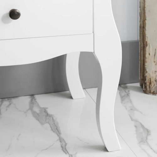 Set De 2 Veladores Dormitorio Genova 2 Cajones Blanco