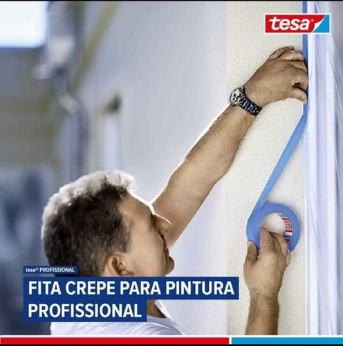 Imagem 7 de 7 de Fita Crepe Azul Profissional 25mmx50m Profissional Tesa 4435