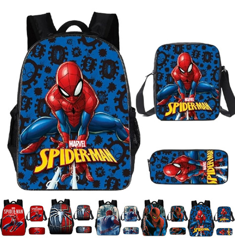 Mochila Spider-man 3pcs/set Mochila Para Niños