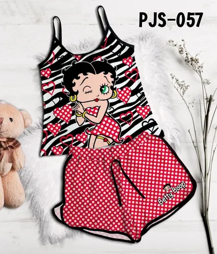 Short Para Dama Betty Boop + Sandalias De