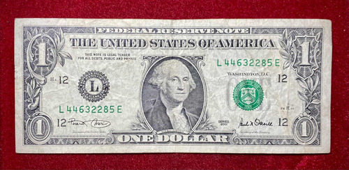 Billete 1 Dólar Estados Unidos 2001 L San Francisco Pick 509