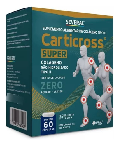2 Unid Colágeno Tipo 2 Carticross Super C/ 60 Caps Cada