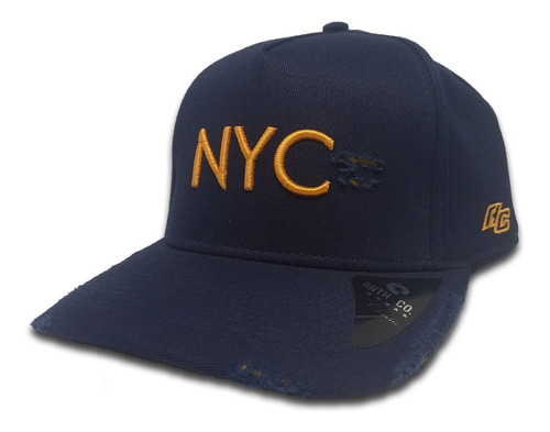 Boné Anth Co Nyc Aba Curva Strapback Top Rasgadinho