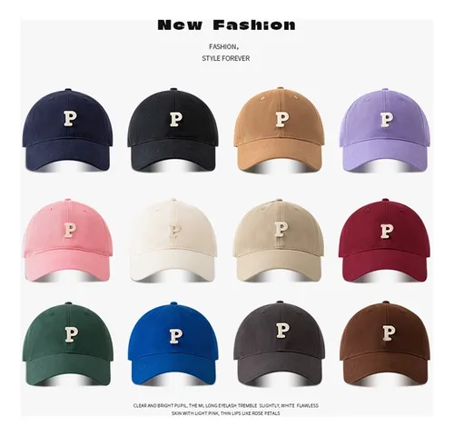 Gorra De Béisbol Unisex De Moda Con Letra P Japonesa