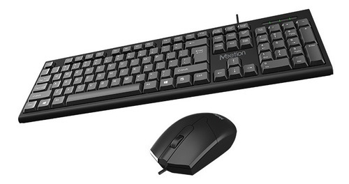 Kit Combo Teclado Y Mouse Meetion C100 Negro Ergonomico Usb