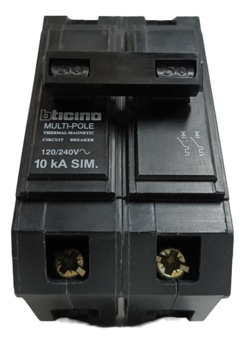 Breaker Interruptor Superficial 2x50 A Bticino Tibra Hqc